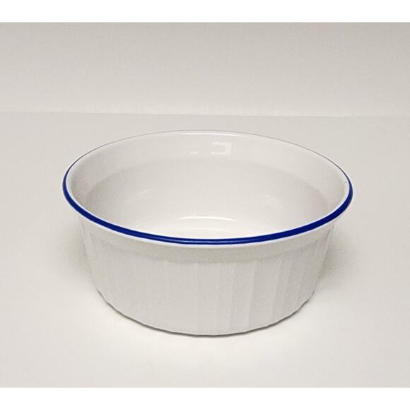 BIA Blanc De Table/Corningware Vintage Casserole Dish W/ Cobalt Blue Trim 9PCS - Picture 9 of 16